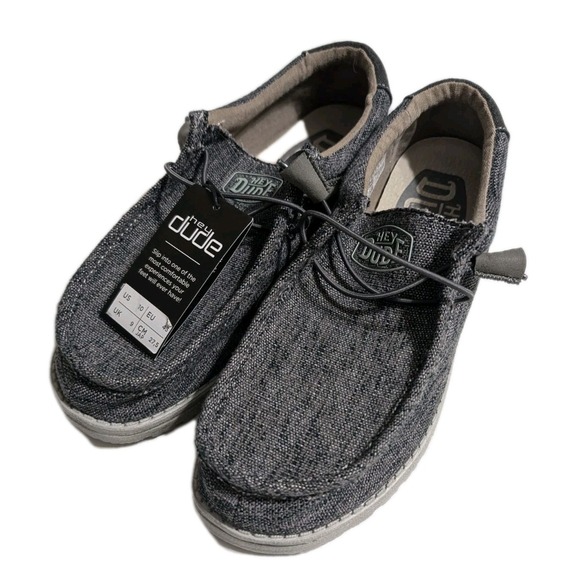 Hey Dude Wally Woven Carbone Slip On Shoes Men's Size 10 - Picture 1 of 10